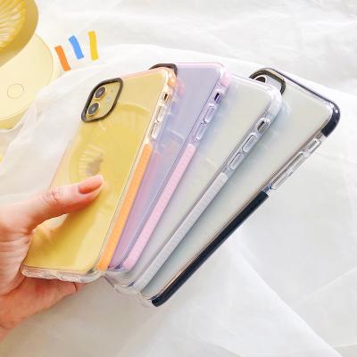 China Shockproof luxury fancy soft transparent back case for iphone 14 pro max tpu tpe hybrid phone case for iphone 13 mini 12 11 xr 678 plus for sale