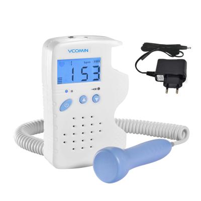 China Cheap Price Plastic Hand-Held Ultrasound Manufacturer Prenatal Fetal Heart Rate Baby Heartbeat Monitor for sale