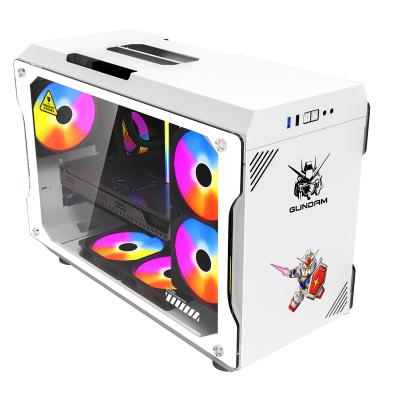 China Wholesale Cool Aluminum Alloy Desktop ATX PC Case Gaming Computer Glass Cases and Towers for Office for sale