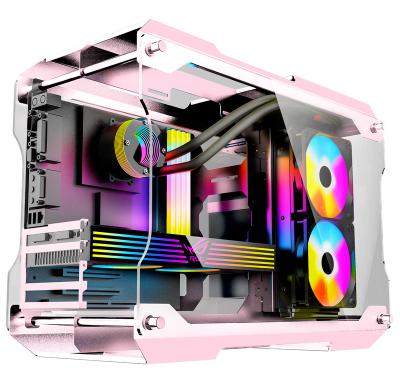 China Aluminum Alloy Gaming PC Cases Wholesale Cool Desktop ATX PC Case Glass Gaming Computer Cases and Towers for Desktop for sale