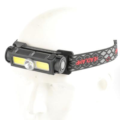 China Wholesale High Power T6+COB Outdoor Activity Rechargeable Headlamp Led Head Light Head Torch Light With Magnet For Camping for sale