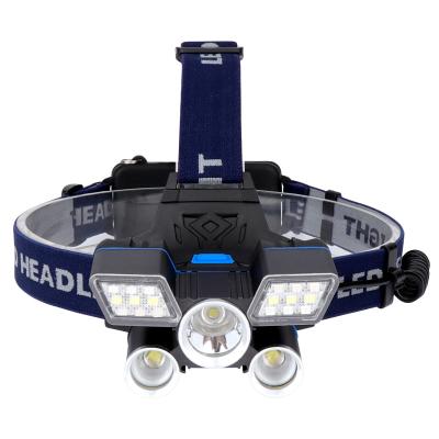 China Outdoor Outdoor Activity 1000lum LED Red Blue Red Blue Border Multifunctional T6 Head Lamp for sale