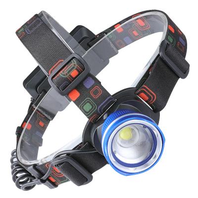 China New Outdoor Activity Headlight Camping Mining Variable Focal Length LED Rechargeable Headlamp for sale