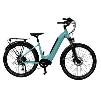 China New 750w 15ah /13ah 26 /27.5 inch aluminum alloy 700 full suspension city ebike with 500W rear hub for sale