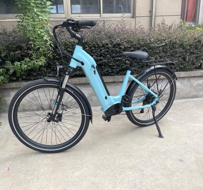 China New Fashion 48V500W Aluminum Alloy Motor 27.5inch 2.2 Tire Brushless Powerful Kenda City Electric Bike With F/R LED Lights for sale