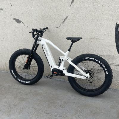 China Bafang Carbon Mid Drive 1000W Motor Magura MTE5 Hydraulic Brake Full Suspension Hybrid Fat Tire Electric Carbon Fiber E Bike for sale