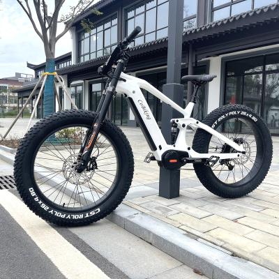 China Bafang 1000w Motor 11 Speed ​​Carbon Fiber 4.8 Fat Mid Hydraulic Electric Disc Brake Emtb VMagura MT5E Hybrid Bike for sale