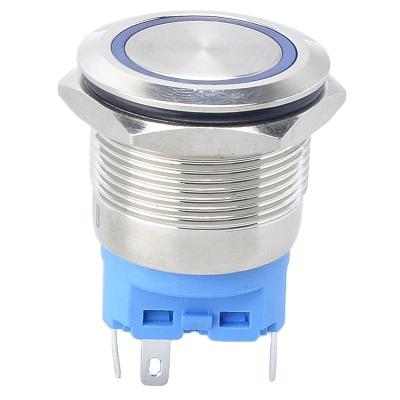 China 22mm high quality waterproof metal push button switch self locking push button with LED lights 7*7/8*8/8.5*8.5/5.8*5.8 for sale