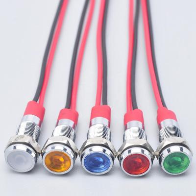 China Waterproof Metal Warning Light Signal Indicator with 110V Red, Green, Yellow, Blue and White Line, 110V 15MA, 15MA IP65, IP68 6-D-150 for sale