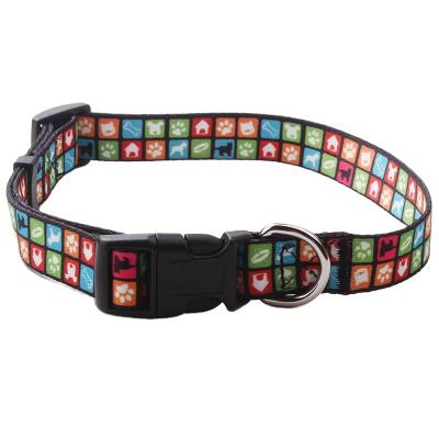 China Quick Release Nylon Pet Collar Leash Dog Collar With Custom Logo for sale