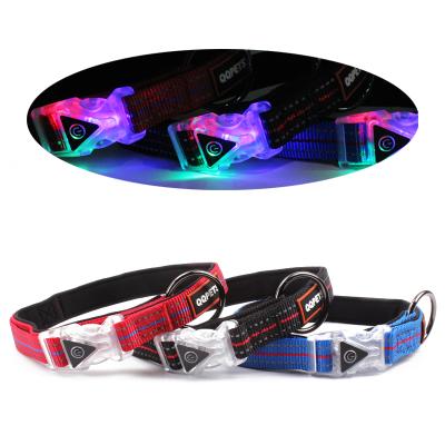 China Free Sample DETACHED Customized Eco-Friendly Reflective Led Dog Collar At Night for sale