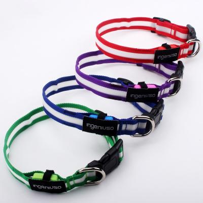 China Best Price Factory Wholesale Padded Flashing Led Light Dog Collar for sale