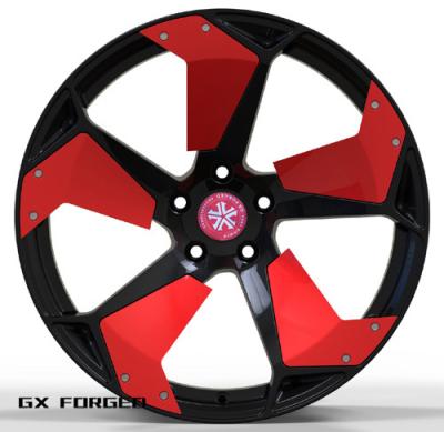 China Custom forged aluminum rims with faux carbon fiber decoration plate, forged wheel rims for auto parts for sale