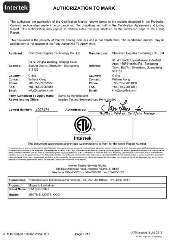 ETL - Shenzhen COGIDEA Technology Co., Ltd.