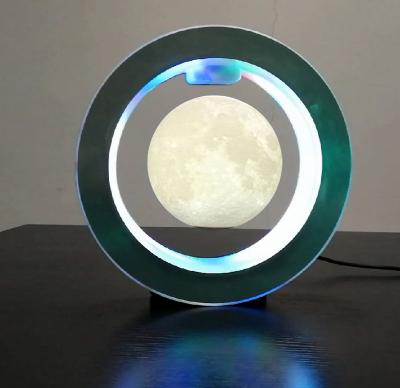 China Europe Hot Sale Decorative Magnetic Levit Rotating Moon Floating Lamp for sale