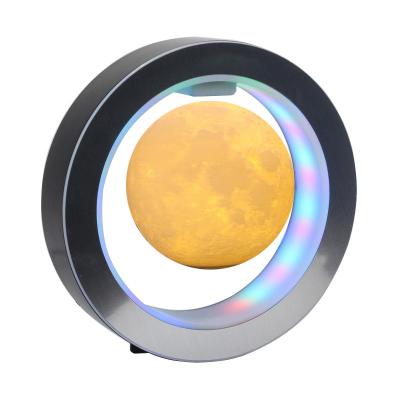 China Smart Sensor Control 3d Magnetic Levitation Device Light Plug In Wall Moon Levitating Floating Lamp for sale