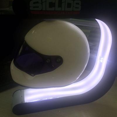 China New Product Motorcycle Helmet LED Magnetic Levitation Show Customized Acrylic Floating Display for sale