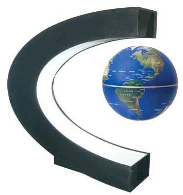 China C shape floating world globe, anti-gravity flying magnetic levitron rotating magic levitation globe COG00C-G à venda