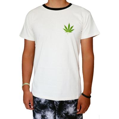 China Wholesale Custom Sustainable Hemp Black O-Neck Casual Wear / Organic Organic Cotton T-shirts Eco-Friendly Hemp for sale