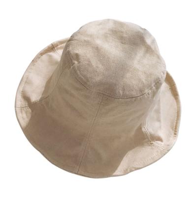 China Custom image Korean Japanese style spring and summer folding hat/canvas outdoor sun protection natural fisherman hat bucket hats for sale