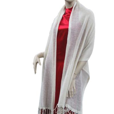 China Custom Hemp Female Sping Tassels Single Breathable Sun Proof Shawl For Driving Outdoor Travel for sale