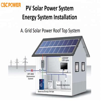 China cscpower 10kw solar power system home solar power generation circuit for sale