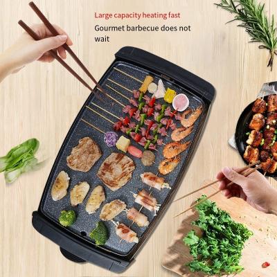 China Household 2023 Big Discount Household Electric Baking Tray Bbq Electric Griddle Smokeless Electric Grill for sale