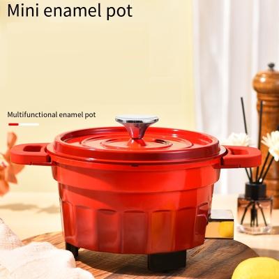 China Sustainable Modern Non-stick Soup Pot Enamel Cast Iron Soup Pot Home Multifunctional Casserole Cooking Pot for sale