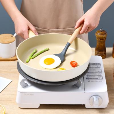 China Factory 24cm 28cm Ceramic Coating Nonstick Cookware Frying Pans Kitchen Housewares Non-Stick Frying Pan for sale