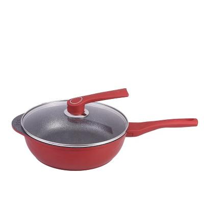 China 2023 Viable Factory Wholesale Portable Frying Pan Stainless Steel Non Stick Frying Pan Wok Pan for sale