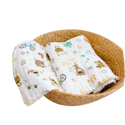 China PORTABLE cheap blankets custom organic muslin wrap bamboo cotton fabric blanket muslims for sale