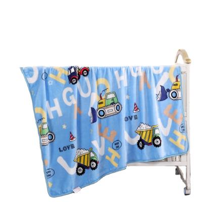 China Cozy Eco-friendly Coral Fleece Kid Blanket Cartoon Animal Blanket For Children for sale