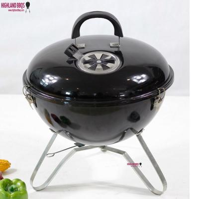 China Adjustable Size BBQ Grills 14 Inch Mini Portable Kettle Charcoal BBQ Grill Tripod Apple Shape BBQ Grill for sale