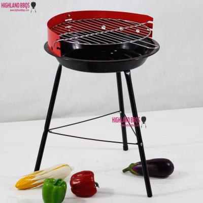 China Height Adjustable BBQ Grills 14 Inch Outdoor Single Round BBQ Grill Balcony Charcoal Single Round BBQ Grills for sale