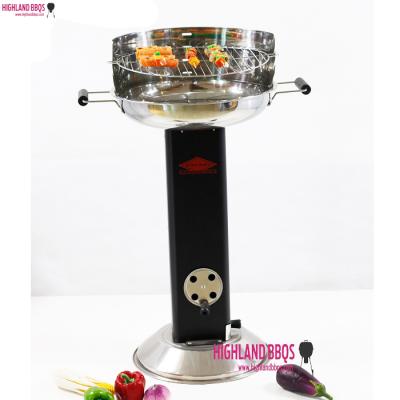 China Adjustable Height BBQ Grills Stainless Steel Outdoor BBQ Grill Pedestal Cooker Patio Garden Pillar Charcoal BBQ Grill Easy Clean for sale