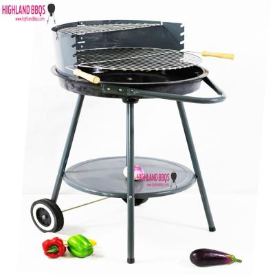 China Height Adjustable BBQ Grills Single Round Tripod Charcoal Grill Portable Outdoor Picnic Grill for sale