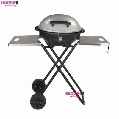 China Easily Assembled Electric BBQ Grills Ball Shape Portable BBQ Grill Cart Electric Grill with Side Table for sale