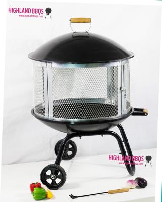 China Firepit Outdoor 28 Inch Fire Pit Heater Cart Around Firepit Outdoor Backyard Fire Pit for sale