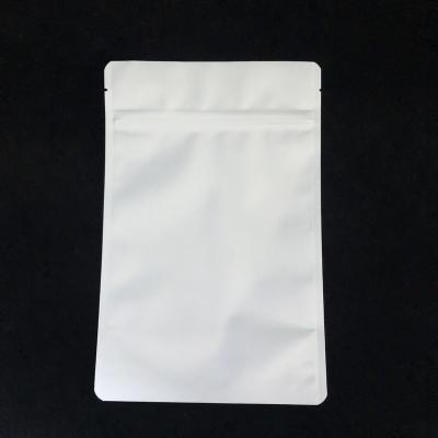 China China factory direct sale price recyclable white matte printing backing up pocket with zipper top manufacturer customized printing for sale