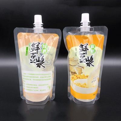 China Recycled Materials Reusable Clear Plastic Flask Bags Travel Beverage Liquor Liquid Liquor Cruise Sneak Drinks Packaging Spout Pouch for sale