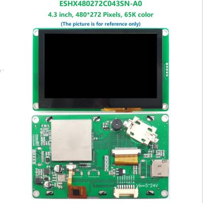 中国 4.3 インチ UART TFT ディスプレイ 480x272 TTL インターフェイス 8N1 UART、CMOS/3.3V TTL 販売のため