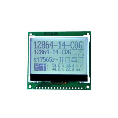 중국 FSTN 그레이 도트 매트릭스 LCD 모듈 1/64 듀티 ST7565R 128x64 그래픽 LCD 모듈 판매용