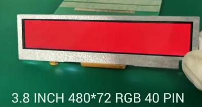 Κίνα τύπος TFT LCD, ψήφισμα 480X72, RGB διεπαφή 40 καρφιτσών φραγμών 3,8 ίντσας, 300cd/m2, προς πώληση