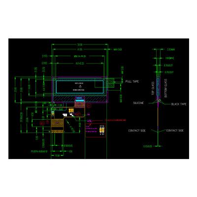 Κίνα STN Μπλε Μοντέλο οθόνης LCD 1,7 ίντσες 128X32 Dots Driving ICST7567 1/33DUTY 1/6BLAS προς πώληση