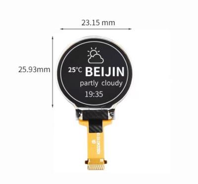 中国 0.75inch 128x128 Round Oled Display Panel SSD1327 Small Oled Screen Connector 15pin SPI I2C Oled Panel 販売のため