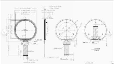 China Factory Direct Sales 3.6-Inch 900CD/M2 LCD Resolution 544*506 Round Screen Module for sale