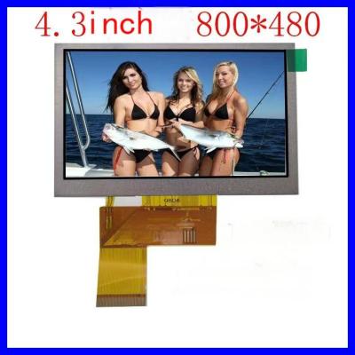 China 4.3 inch 800*480 High Definition LCD Screen IPS Full Viewing Angle Helderheid 1000 Voor Fish Finder. Te koop