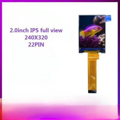 Chine 2.0 pouces IPS haute définition Full View LCD TFT Écran 22 PIN Plug In 240*320 à vendre