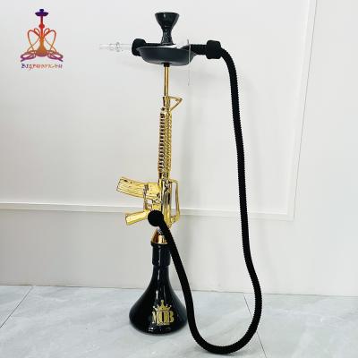 China Smooking Shisha 2021 new high quality shisha laser gun shape m16 decorative hookah with packing full set for sale