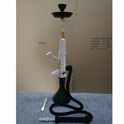 China High Quality Luxury Smooking Shisha Hookah New Gun Shape AK47 MOB Shisha Hookah With Inlaid Diamonds On The Surface for sale